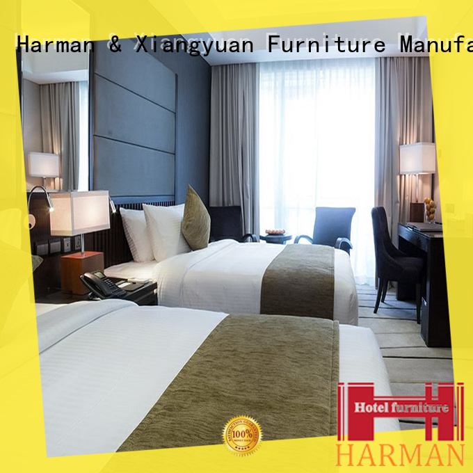 Harman white queen bedroom suite with good price for resort